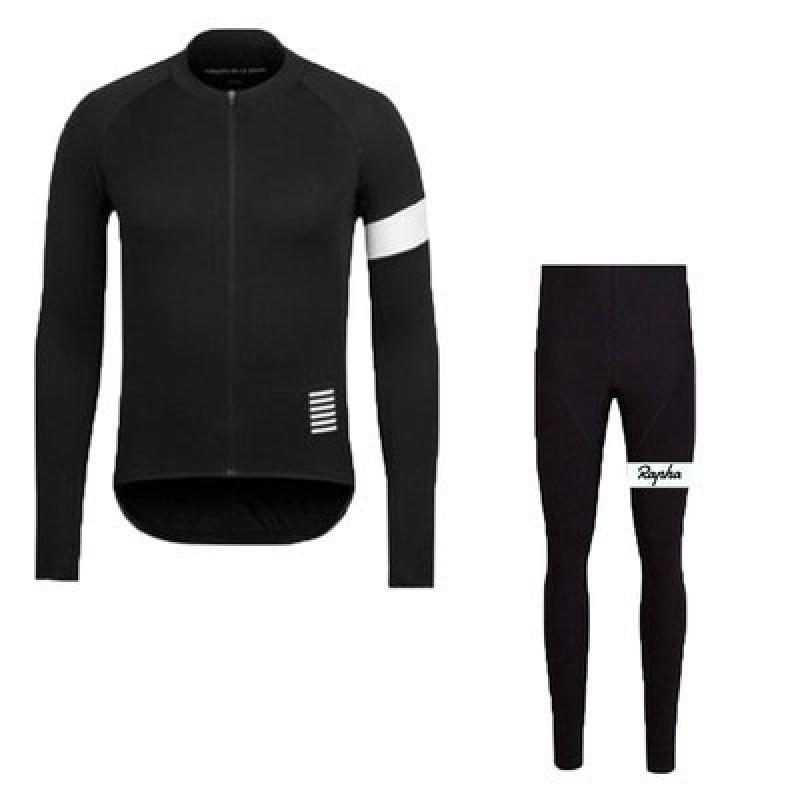 Mens Long Sleeve Cycling Jersey Bib Pants Set Breathable Quick Dry Mountain Bike Riding Outfit