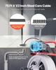 Drain Cleaner Machine 22m x 13mm, Auto Feed Sewer Snake Drain Auger on Wheels, Portable Drain Cleaning Machine with 8 Cutters & Air-Activated Foot