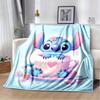 1pc Stitch Printing Blanket - Soft, All-Season Throw for Living Room, Bedroom,Personalized Gift with Adorable Cartoon Design