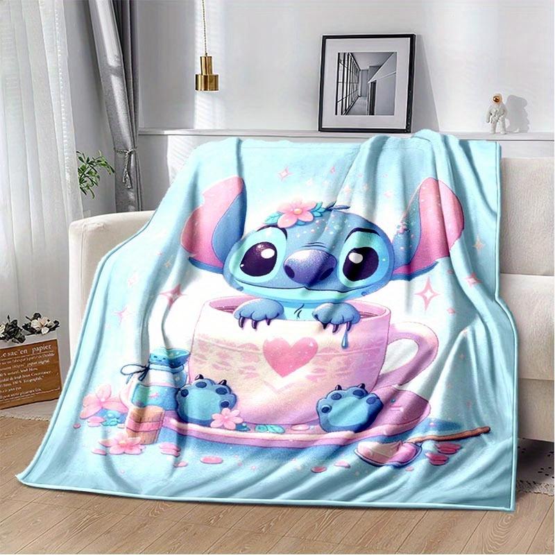 1pc Stitch Printing Blanket - Soft, All-Season Throw for Living Room, Bedroom,Personalized Gift with Adorable Cartoon Design