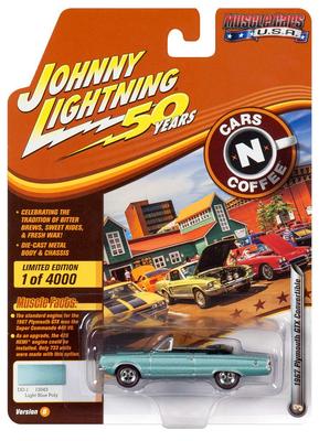 Johnny Lightning JLMC020 Muscle Car 1967 Plymouth GTX VER B Blau Poly