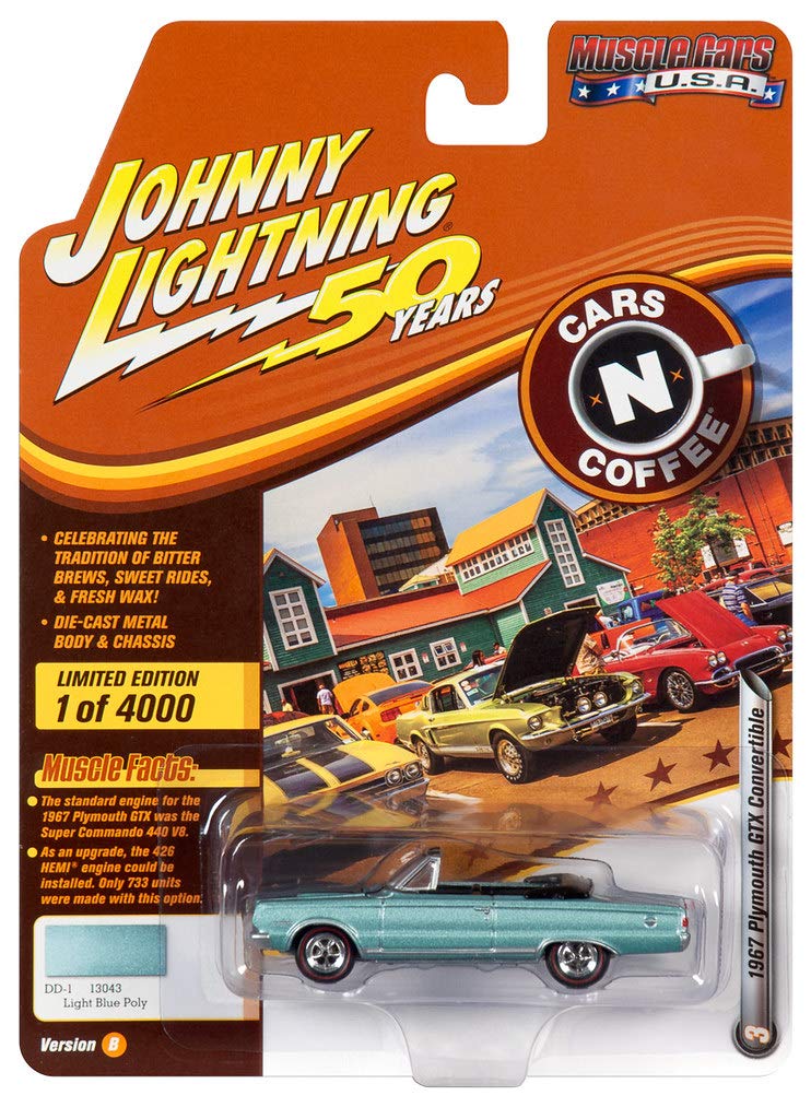 

Johnny Lightning JLMC020 Muscle Car 1967 Plymouth GTX VER B Blue Poly синий