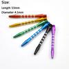 6pcs/Set Medium Size Aluminum Darts Shafts 4.5mm Diameter Mixed Color Throwing Accessories Thread Design Metal Rod
