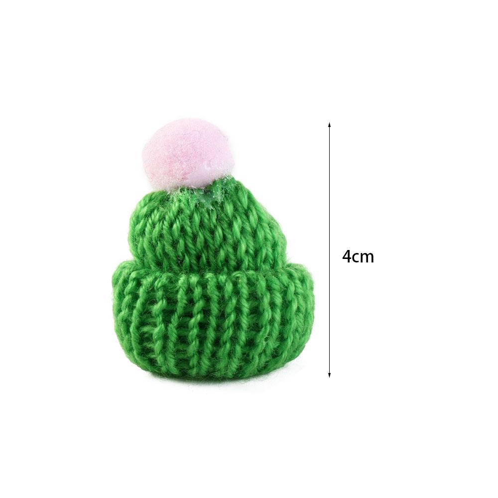 10pcs Sewing Crafts Mini Knitting Hats Ornaments Mini Wool Hat  Christmas Ornaments