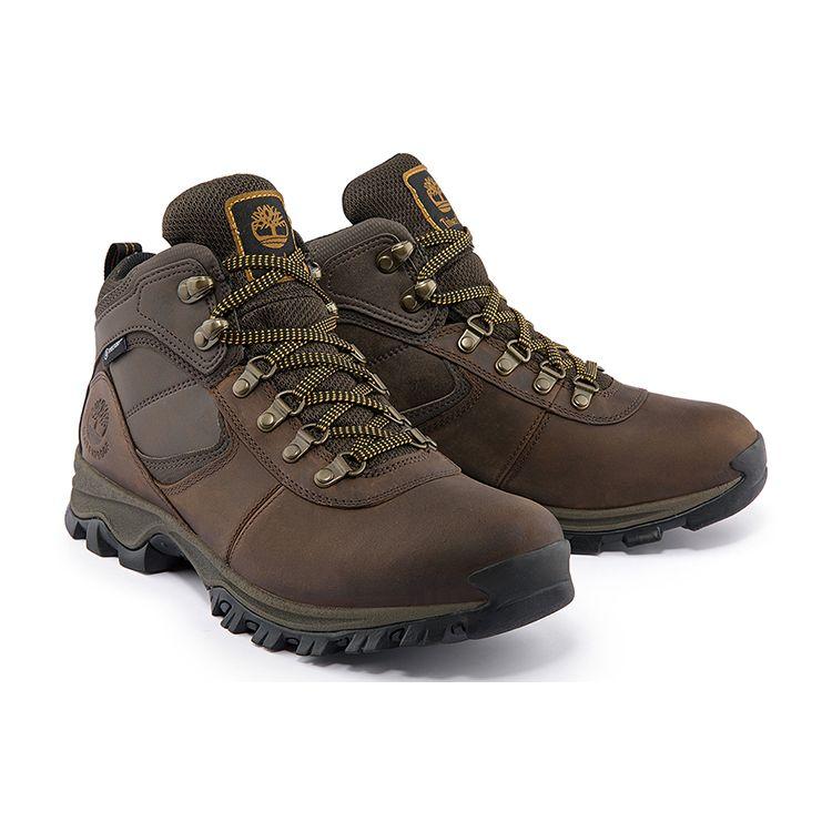 Timberland Leather Outdoor Comfort Slip-Resistant Durable Waterproof Mid-Top Casual Shoes Men Casual Shoes Dark-Brown 2730RW