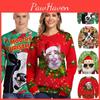 Luxuriously Soft Women Christmas Sweater Santa Claus Cat Dog Xmas Jumper Top