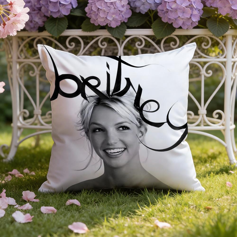 Singer B-Britney Spears Cushion Cover Home & Car Dual-Scene Pillow Cover: Reversible for Premium Comfort