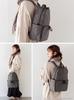 Gratante Quilted Mother's Backpack, Women's, Lightweight, for Commuting and School, abb-g0024 (Gray)