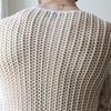 Men Mesh Top See Through Long Sleeves Round Neck Hollow-out Sexy Dress Up Polyester Men Bottoming Shirt Knitted Mesh Top Clothing for Male