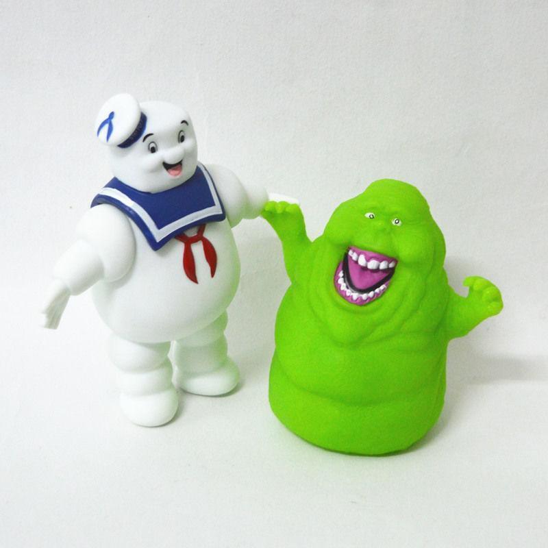Classic Ghostbusters Marshmallow Man And Slimer Green Ghost Collectible Action Figure