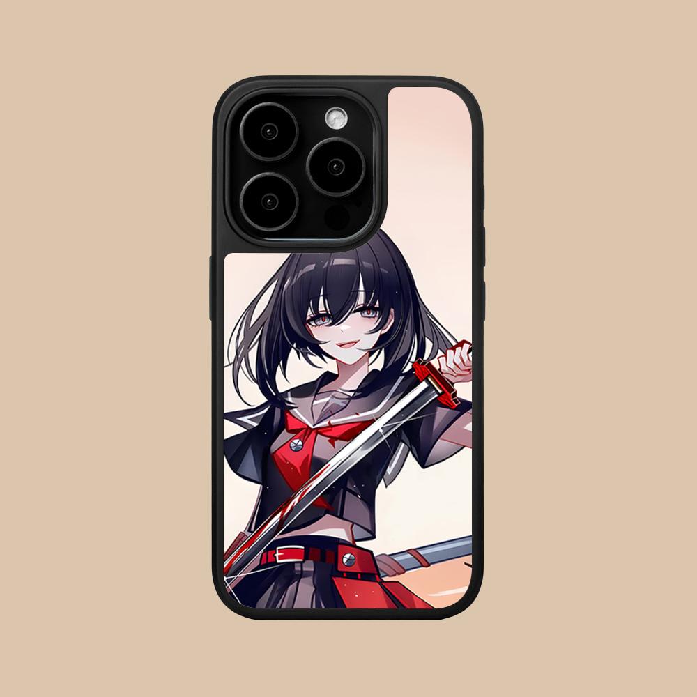 Akame Kurome Matte Surface Mobile Phone Case for iPhone 17 16 15 14 13 12 11 Air Pro Max Plus Colorful Cover
