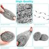 12pcs Heavy Duty Wire Steel Cleaning Ball Stainless Steel Dishwashing Balls Scrubbers Cleaner Kitchen Scrubbing Sponges Tools