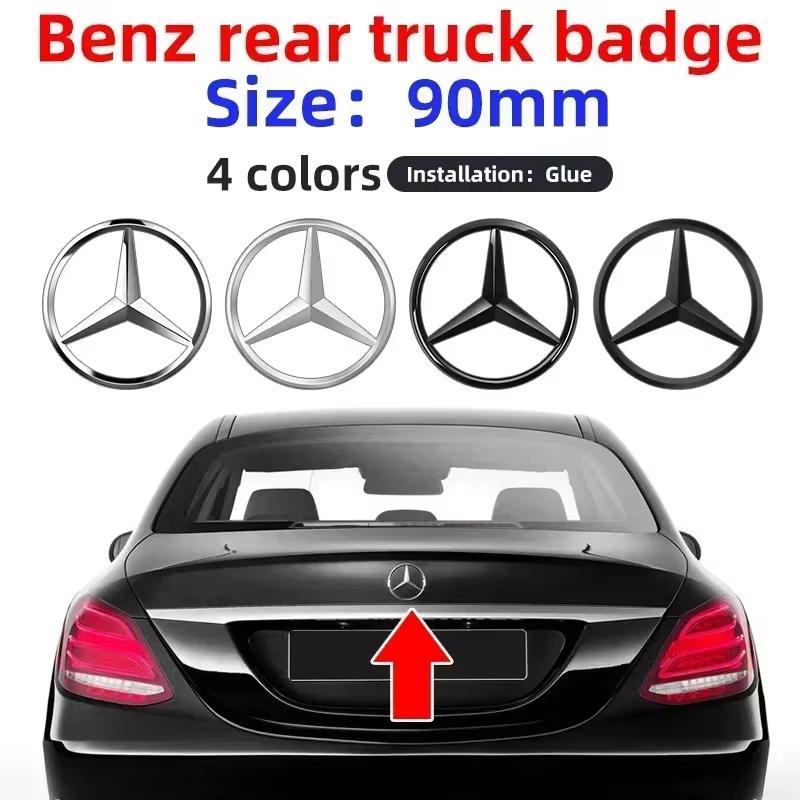 3D ABS 90mm for Mercedes Benz W117 W177 W176 X253 W247 W213 car rear trunk emblem badge sticker PE3