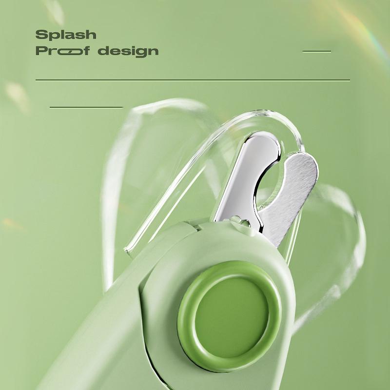 Pet Nail Trimmer Lighted Dog Nail Trimmers File Sharpening Pet Dog Nail Grinder Trimmers Transparent Baffle Return