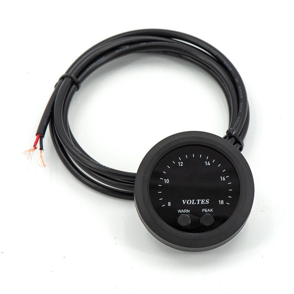 Universal 52MM Digital Voltmeter Volt Meter Voltage Gauge Round With Red LED Bar