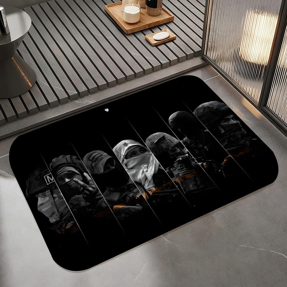 Game A-Advanced Warfare Floor Mat Diatomite Bath Mat, Quick Dry Absorbent Non-Slip Door Mat