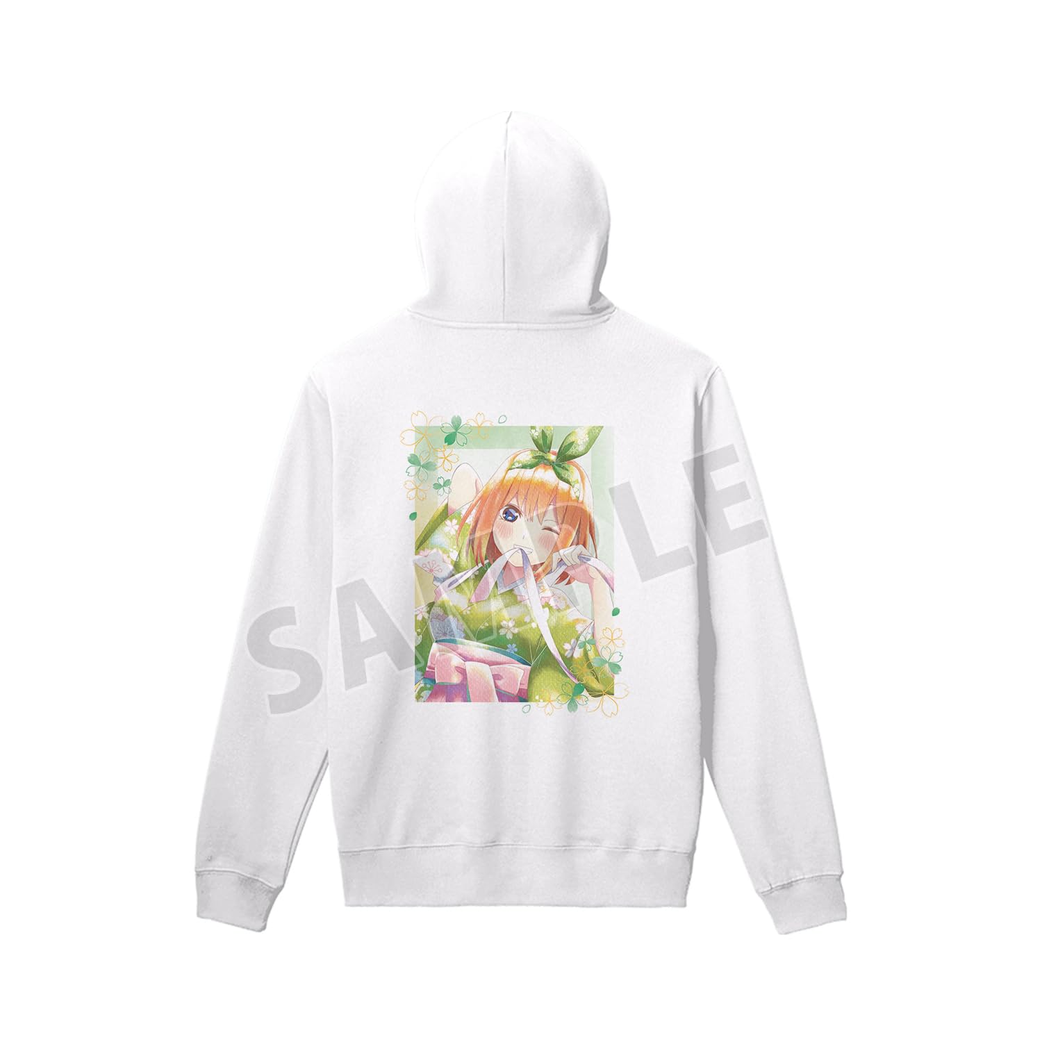 

Quintessential movie original Nakano Sakura Japanese style Ani Art aqua label back print zip size M The Quintuplets illustration Yotsuba, ver.