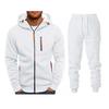 Men's Sports Suit Zipper Cardigan Two-piece Set Running Outdoor Hooded Classic