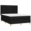 Maison Exclusive - Sommier à lattes de lit avec matelas Noir 140x200 cm Tissu