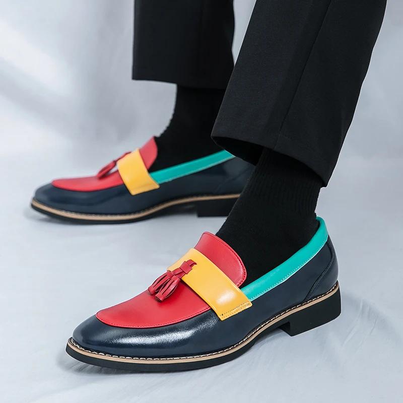 Mens Flat Bottomed Loafer Europe America Trendy Party Dress Shoes Man Men's Outdoor Driving Commuting Shoes for Men
