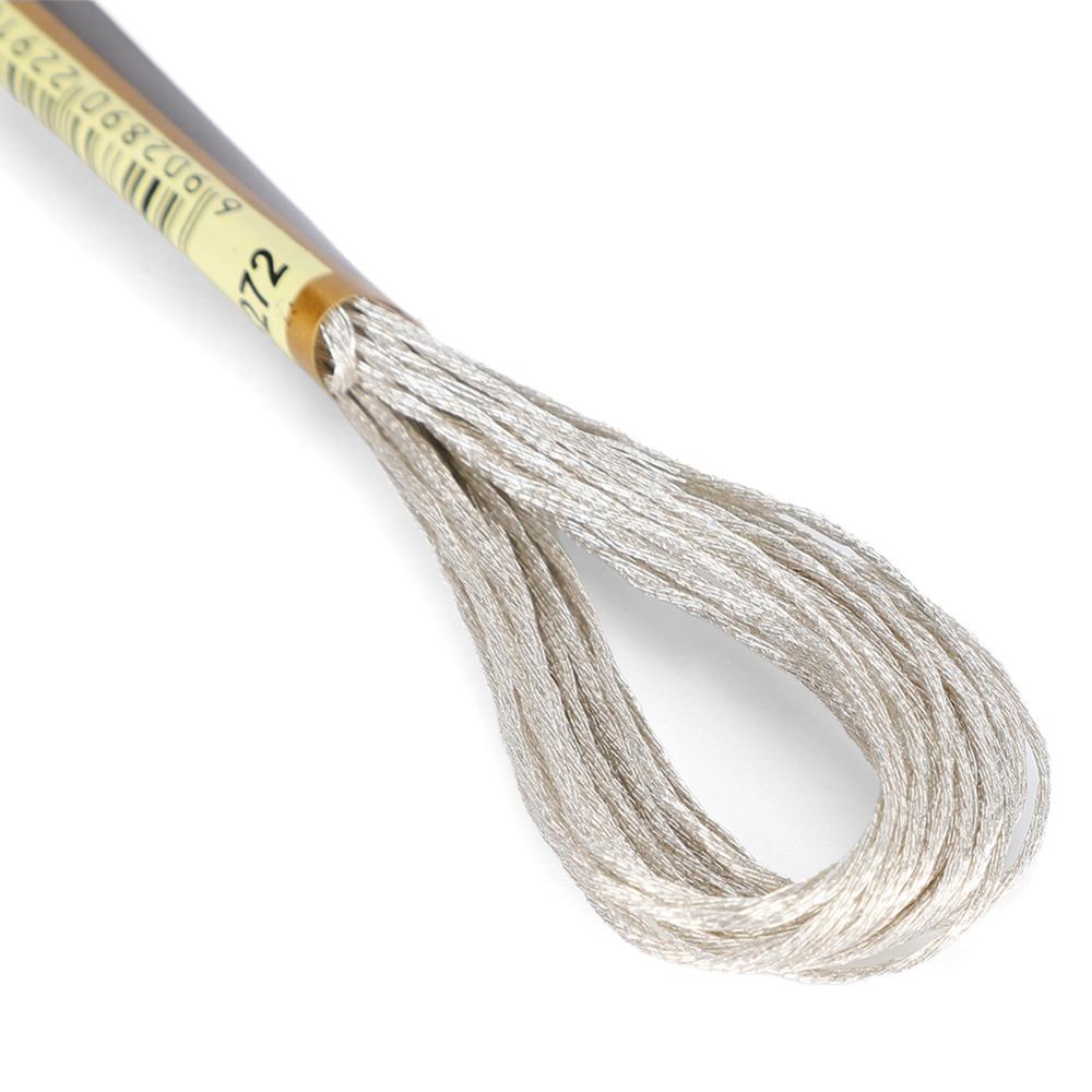 24pcs Polyester Thread Cross Stitch Threads Glitter Thread HandMade Yarn Embroidery Floss DIY Craft
