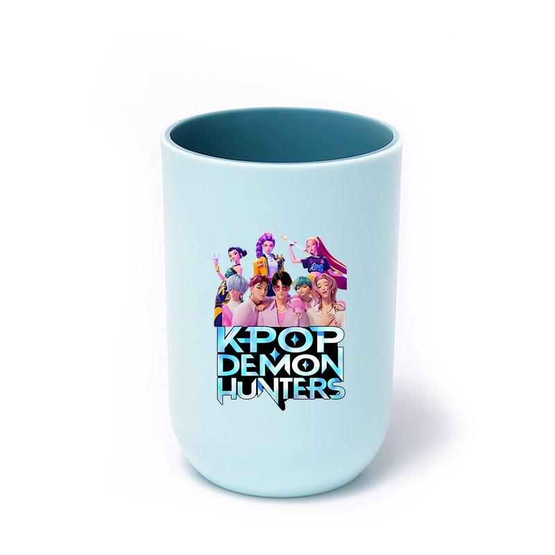 KPop Demon Hunters Hot Movies Water Cup Toothbrush Cup Cartoon Anime Mouthwash Cup Children's Water Cups Boy Girl Birthday Gifts