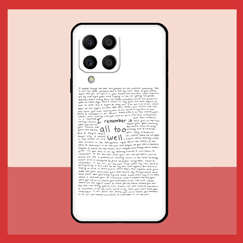 All Too Well Lyrics Case For Samsung Galaxy M31 M21 M13 M33 M53 M15 M35 M55 M16 M36 M56 M12 M32 M52 M14 M34 M54