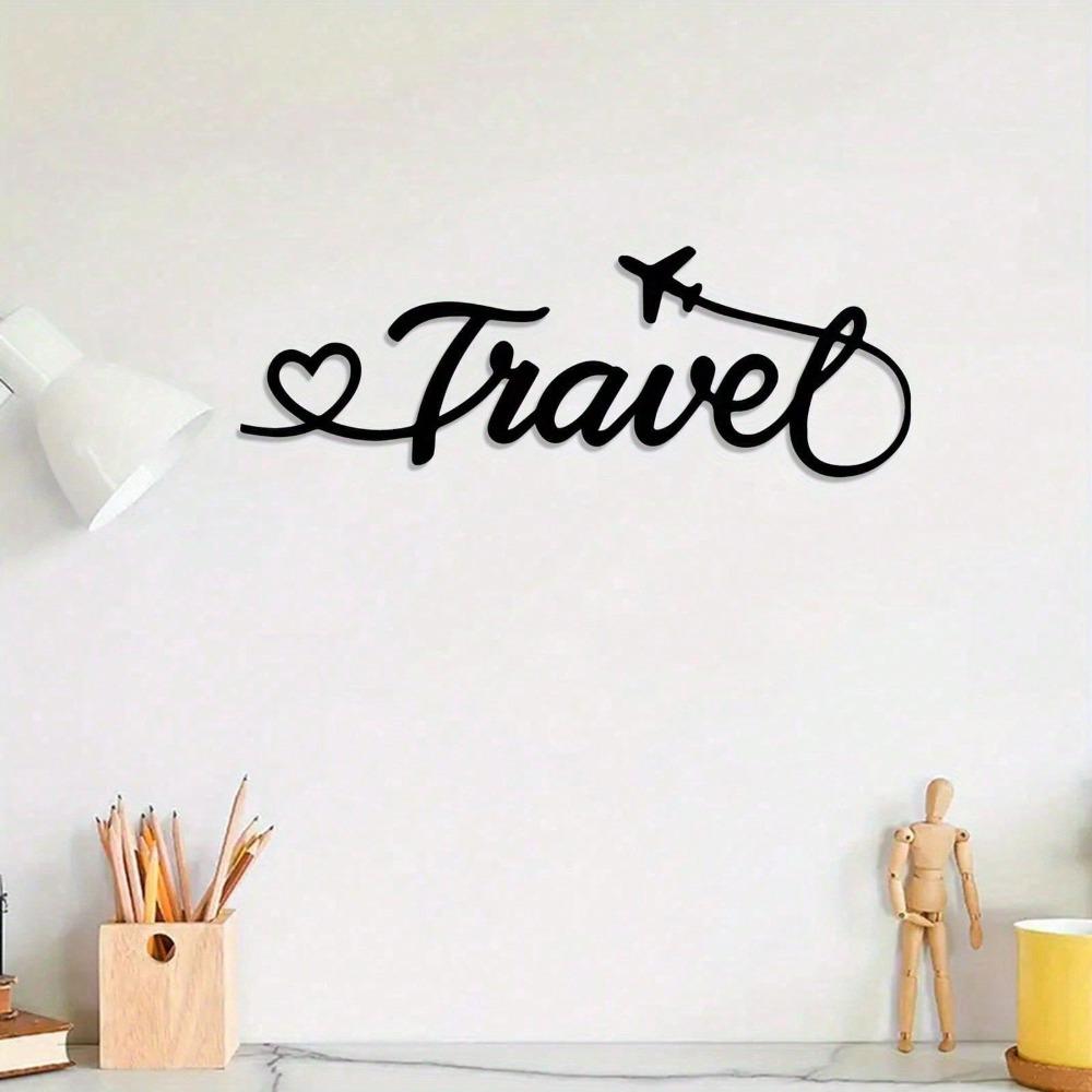 Vintage Travel Wall Decor Airplane Metal Sign Rustproof Home Gift