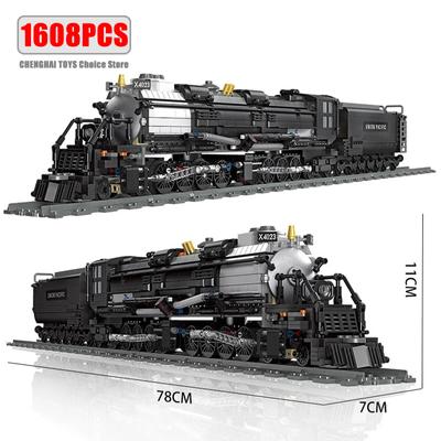Locomotivă tehnică cu abur The Union Pacific Big Boy Model Blocuri de construcție Căi ferate Cărămizi Jucării Cadouri pentru copii Baiat