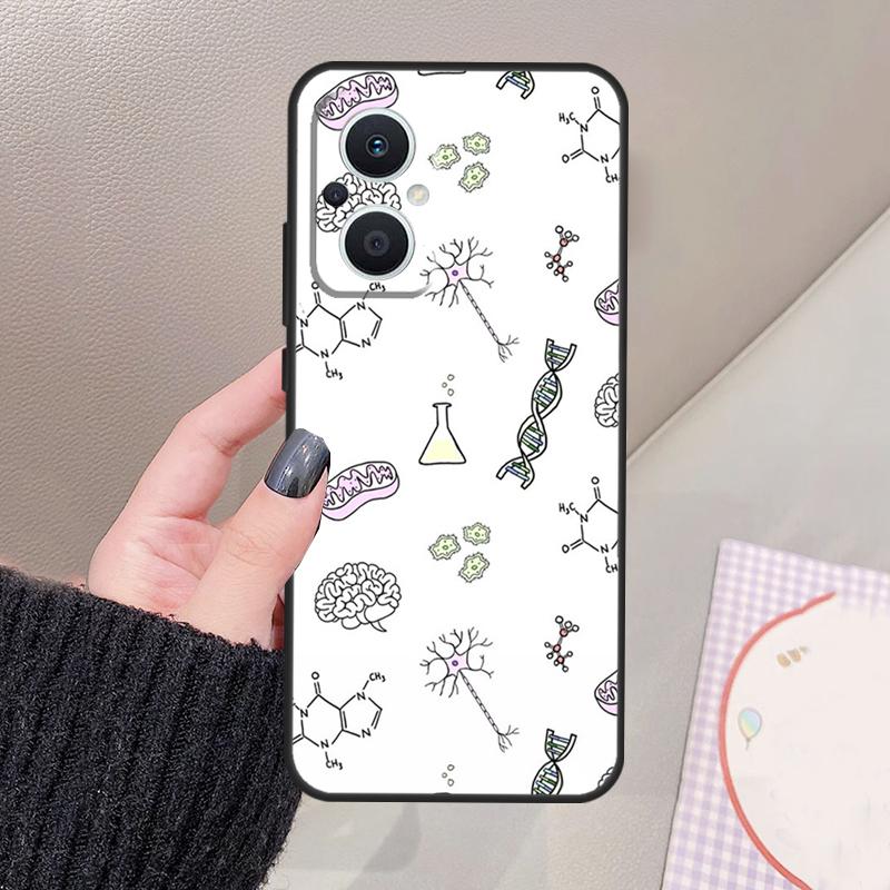Science Chemistry Caffeine Funda For OPPO Reno 10 11 12 13 14 Pro 8 7 Lite 11F 12F 13F 14F OPPO Find X8 X5 X6 X9 Pro Case