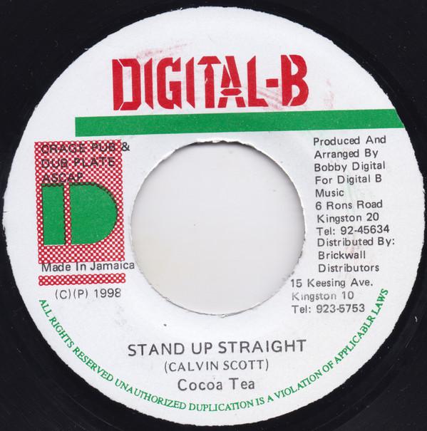 

7-дюймовая пластинка COCOA TEA Stand Up Straight NONE DigitalB 1998 Ямайка Регги Ска Даб Б/у