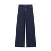 Womens 2026 Vintage Washed High Waist Wide Leg Denim Pants