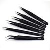 DIY Stainless Steel Curved Tip Anti-static Tweezers for Bird's Nest Handling and Eyelash Extensions