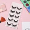 5 Pairs Makeup Cross Thick Natural Black Handmade False  Eyelashes Eye Lashes Extension
