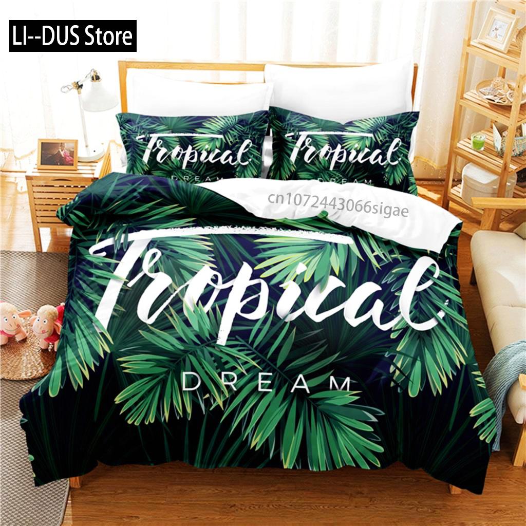Banana Leaves Bedding Set Duvet Cover Set 3d Bedding Digital Printing Queen Size Bedding Set Fashion Design