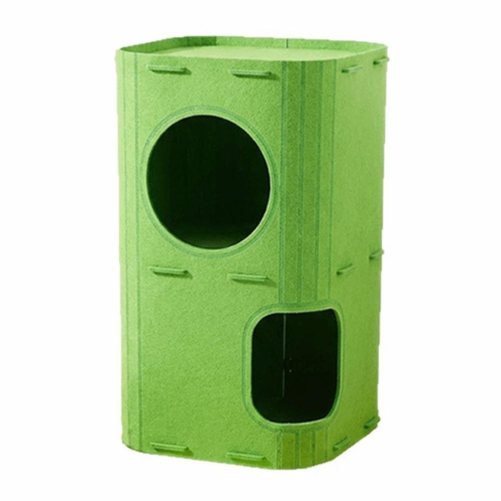 

Unique Double Layer Hamster House Breathable Felt Squirrel Bed Washable Wear-resistant Small Pet Castle For Hedgehog Mouse Etc зелёный