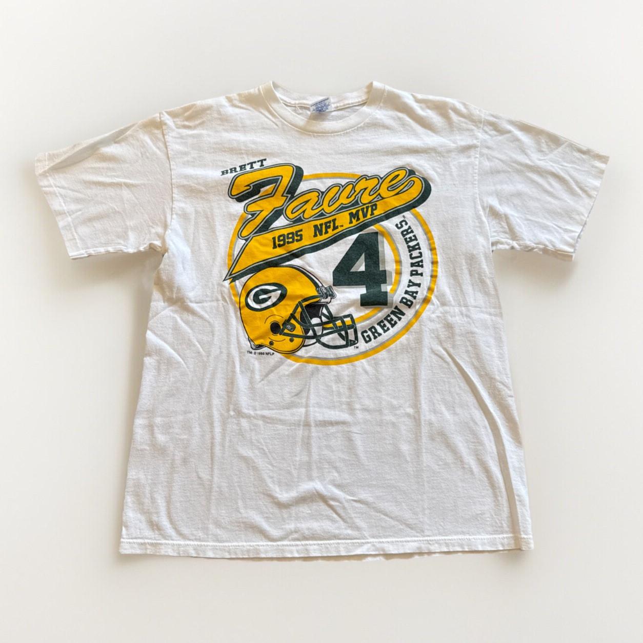 Green Bay Packers Shirt Mens M Brett Favre Starter White Vintage 90s XXXXL