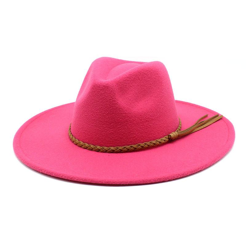 Vintage Wool Felt Fedora Hat With Wide Brim For Outdoor Travel And Casual Wear