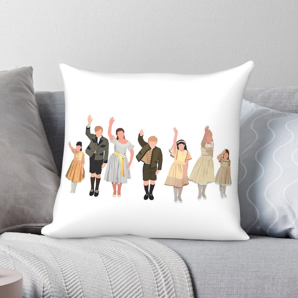 Sound Of Music So Long Farewell Square Pillowcase Polyester Linen Velvet Creative Zip Decor Sofa Cushion Cover X