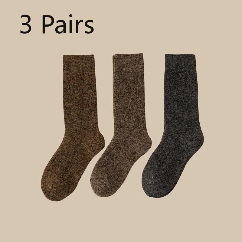 

3 пары женских зимних утолщенных флисовых теплых носков-труб с длинным ворсом 3 Pairs