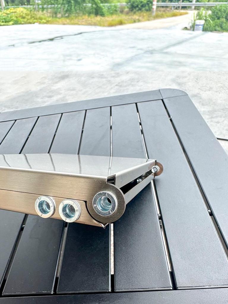 Multi-Functional Stainless Steel Folding Camping Table - Portable, Thickened, Small for Home & Outdoor Use