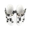 Crocs Crush Clog EVA Graffiti Claw Decorative Buckle Hand Painted Casual Fashion Versatile Hole Shoes Unisex White