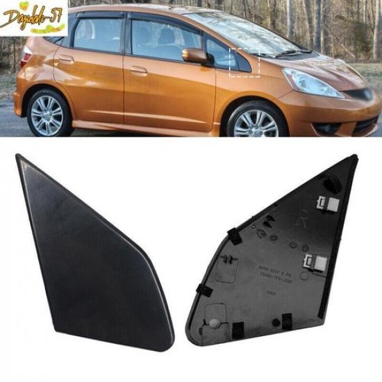 2pcs Front Door Garnish Window Glass Plate Trim Cap Fits For Honda 2009-2013