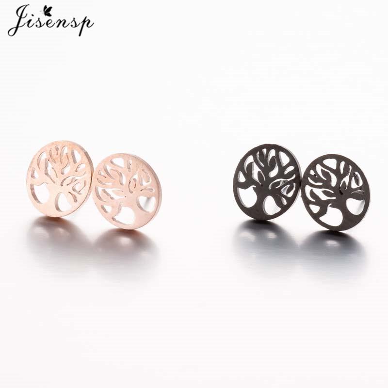 Vintage Tree of Life Earrings Stainless Steel Norse Mythology Jewelry Love Peace Studs Gift for Women Men