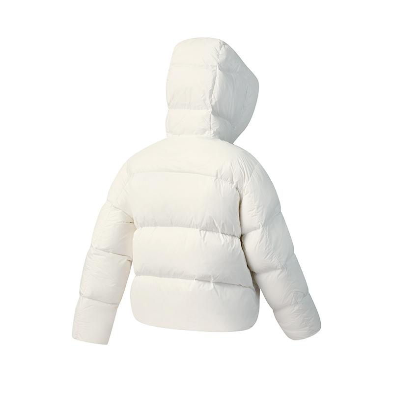 Fila Fitness Simple Solid Color Fashion Retro Classic Versatile Loose Casual Comfortable Warm Hooded Down Jacket Women Outerwear A51W541903FWT