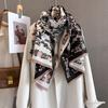 Retro Flower And Bird Printing Imitation Cashmere Autumn And Winter Warm Neck Protection Scarf Versatile Atmosphere Scarf