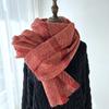 New Plaid Scarf Women's Imitation Cashmere Fringed Shawl Autumn and Winter Warm and Thickened Scarf Elegant Casual Scarf for Women