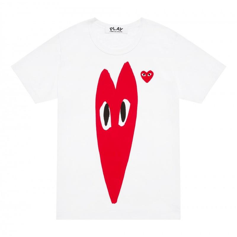 Popolare nuova versione giapponese di T-shirt per coppie Kawaku amore uomini e donne con la stessa stampa a maniche corte CDG gioca Baoling