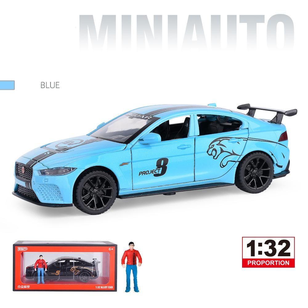 Maßstab 1:32 Jaguar Sport-Druckgussauto-Modellspielzeug, zurückziehbares Spielzeugfahrzeug mit Ton und Licht für Kinder, Kleinkinder, Jungen und Mädchen, Geschenkkollektion