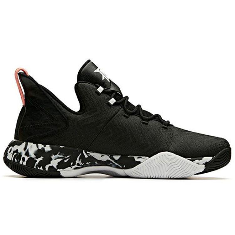 Anta Speed Battle 3 Low Basketball Shoes Men sneaker Black White 11941607-4